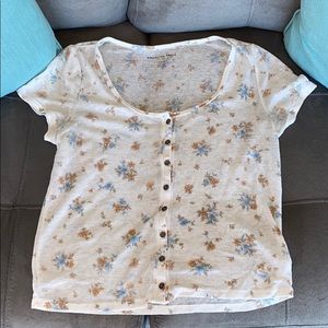 American Eagle Floral Print Top